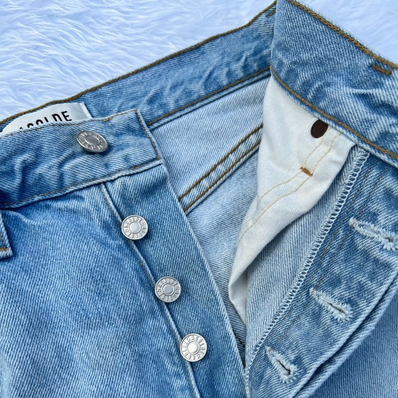 AGOLDE Riley High Rise Straight Crop Distressed Jeans - Picture 7 of 9